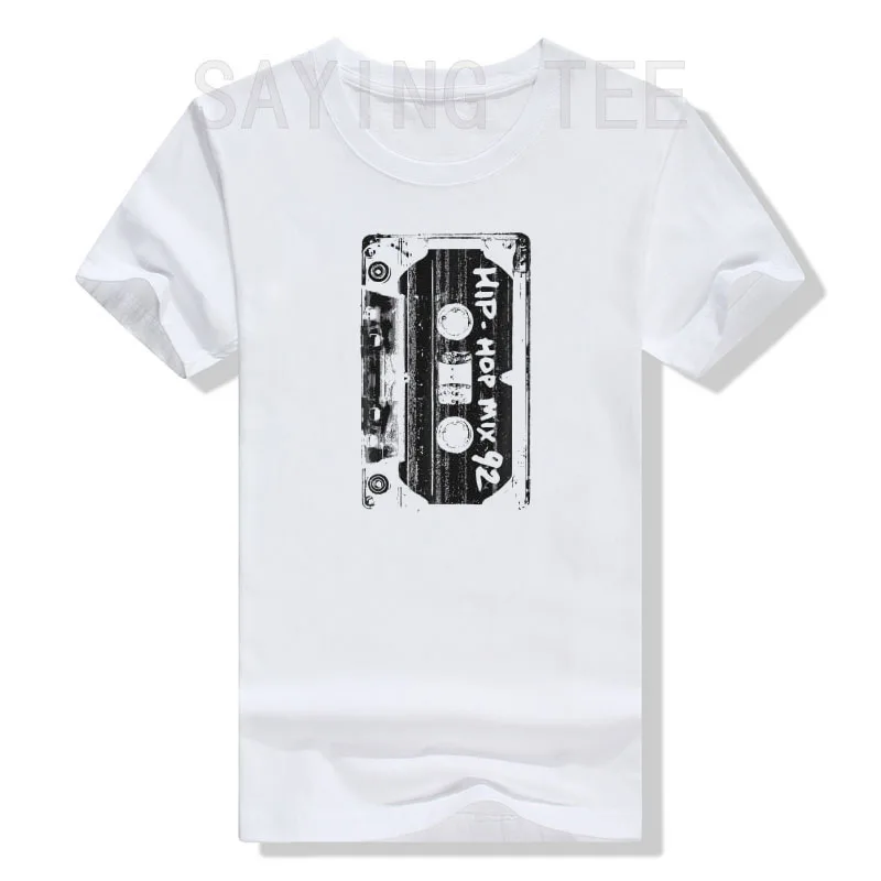 Hip Hop Rap Mixtape Cassette DJ Retro 90s T-Shirt Vintage Style Cassette-Tape Graphic Tee Tops Funny Short Sleeve Blouses Gifts