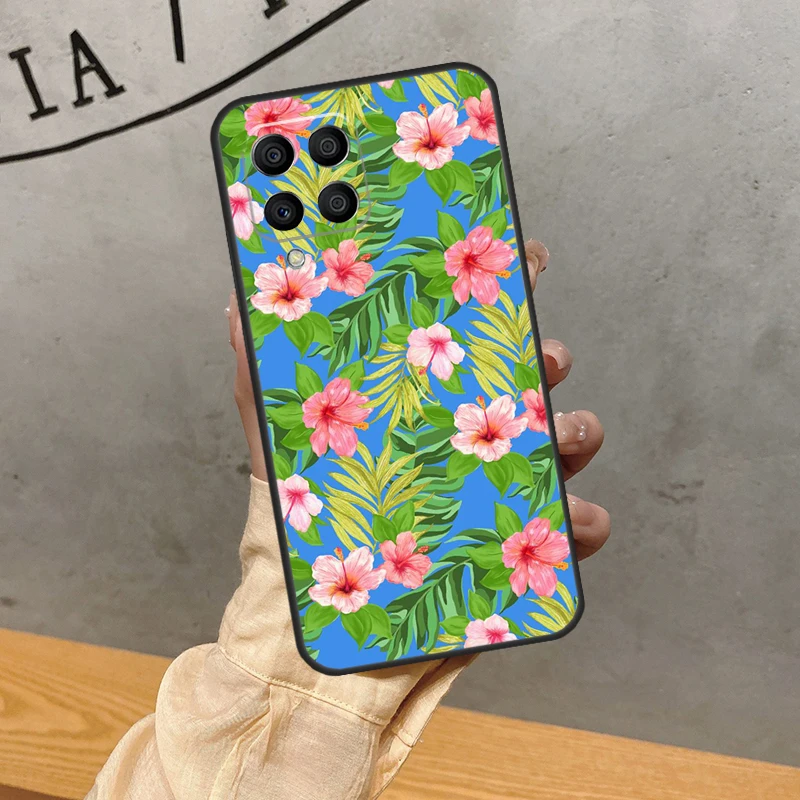 Hibiscus Flowers Floral Hybrid Funda For Samsung Galaxy M31 M11 M12 M13 M14 M22 M32 M52 M34 M54 M23 M33 M53 M51 M30s Case