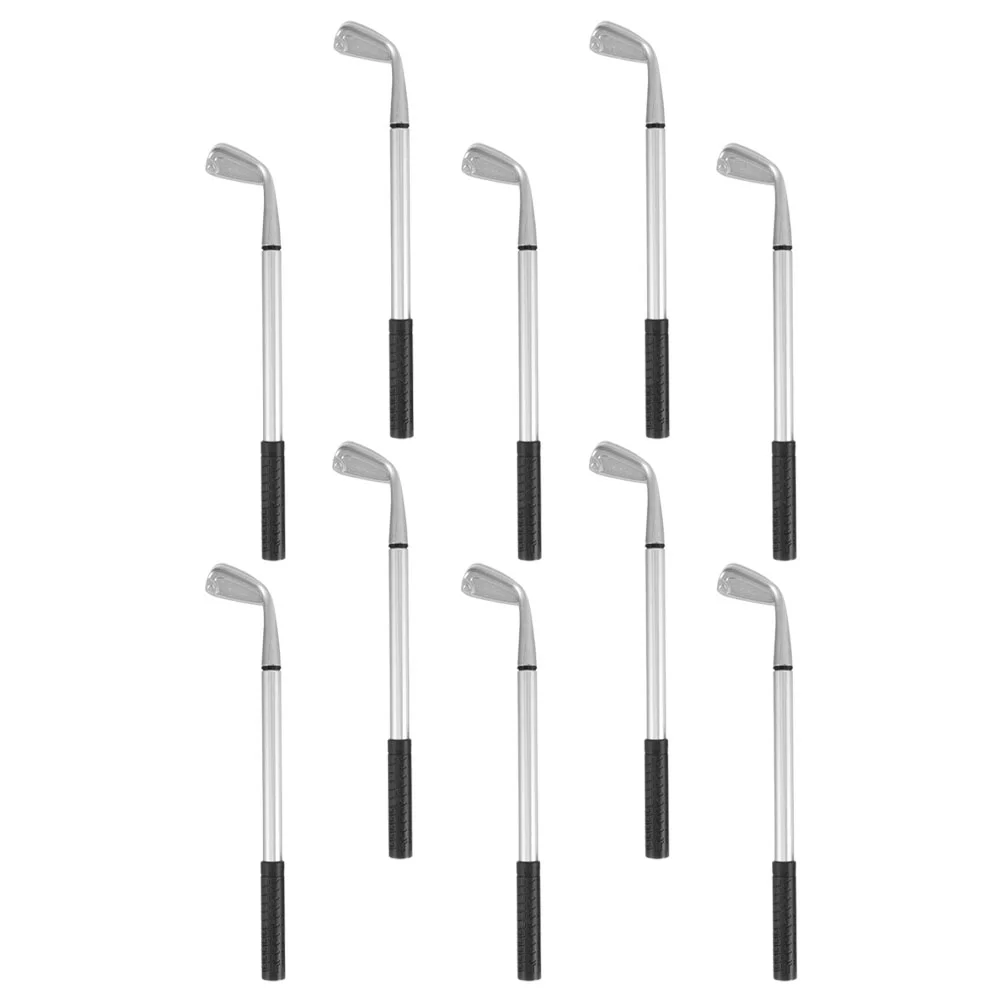 

10 Pcs Golf Metal Ballpoint Pen Mini Course Writing Supplies Desk Stationery Souvenirs Aluminum Alloy Practical Pens