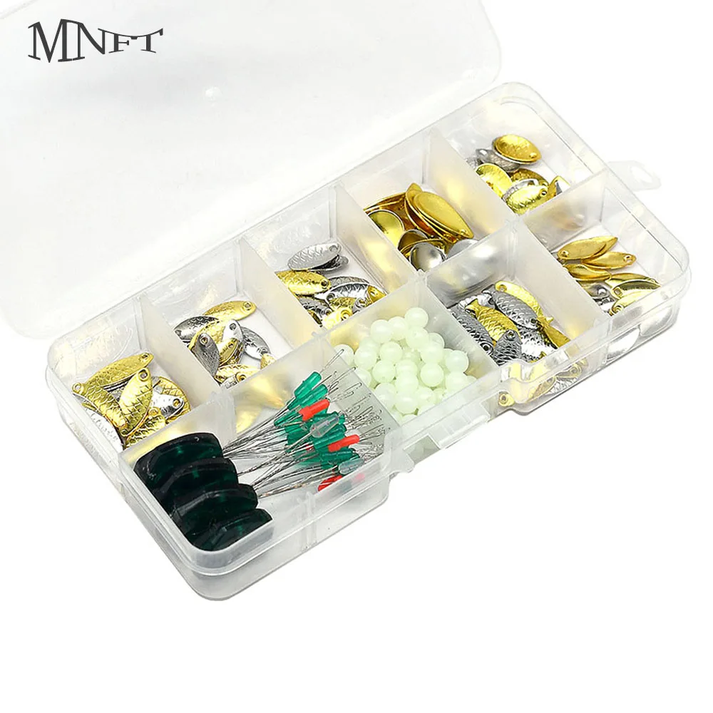 MNFT 140 Pcs Rotating Guazi glitter Lures Pike Metal Fishing Lure Melon Seed Sequins Rotate To Lure Fishing Set