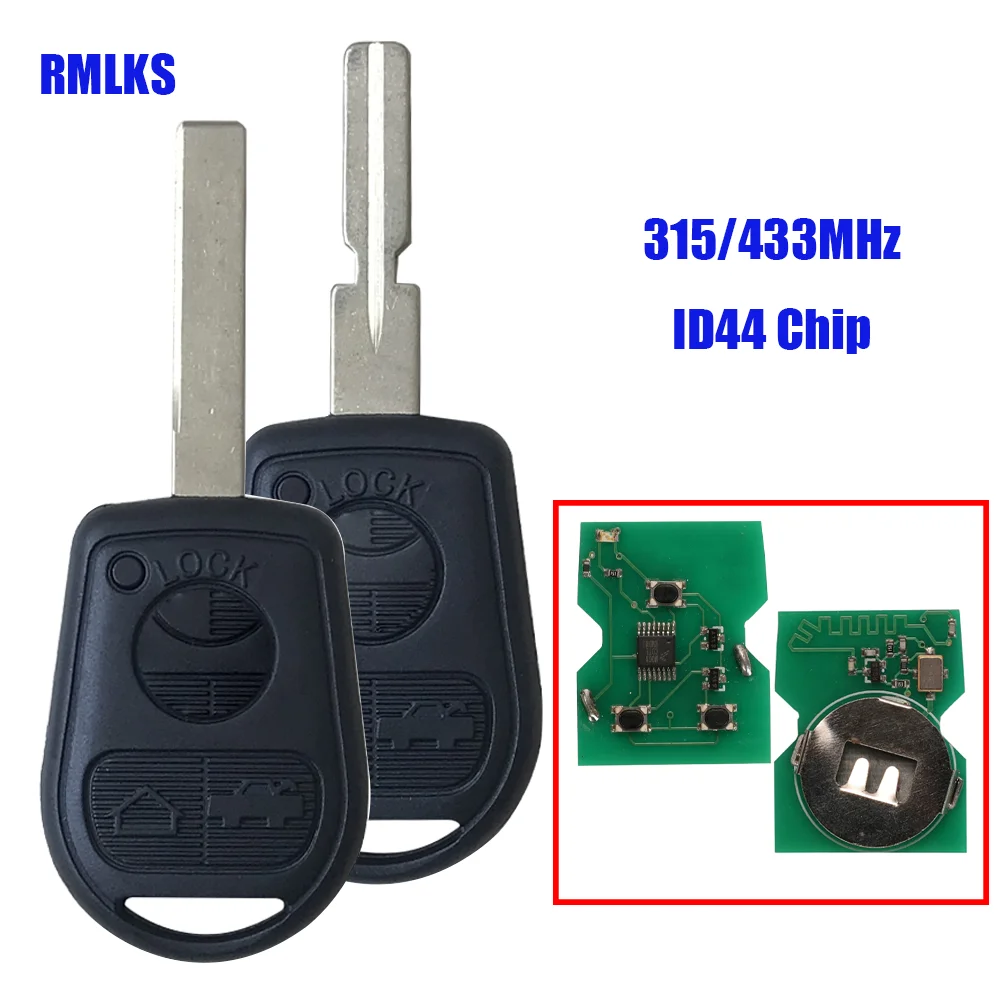 

Complete Remote Key 315/433MHz With PCF7935 ID44 Chip Fit For Land Rover For Range Rover L322 Uncut For BMW EWS Car key