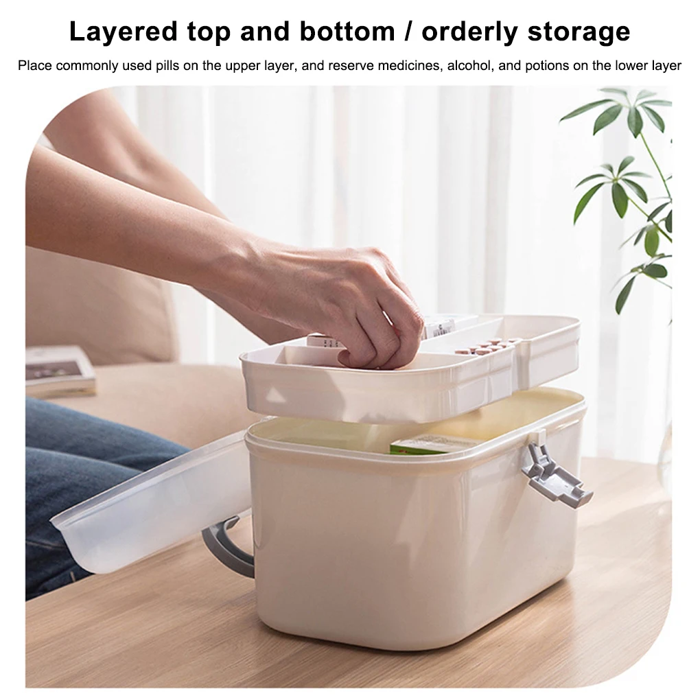 صندوق تخزين الأدوية للإسعافات الأولية في حالات الطوارئ، أدوات حاوية تنظيم مريحة، درج الصدر المحمول، أشتات صغيرة