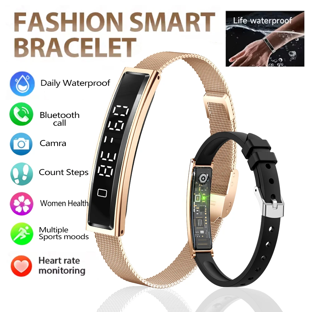 

2025 New Smart Bracelet With Heart Rate Monitor Activity Fitness Tracker Sports Wristband Waterproof Smart Watch Men Smartband