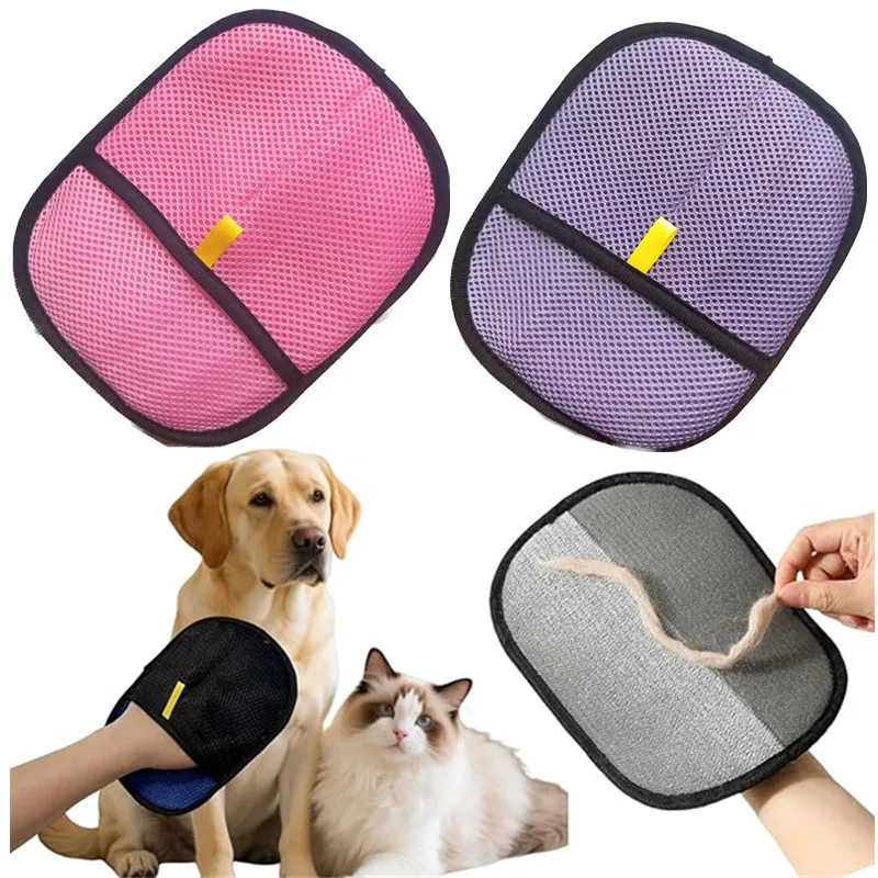 

Electrostatic Pet Hair Removal Gloves for Cats&Dogs,Reusable Quick De-Shedding Grooming Gloves,Animal Fur Remover Tool for Couch