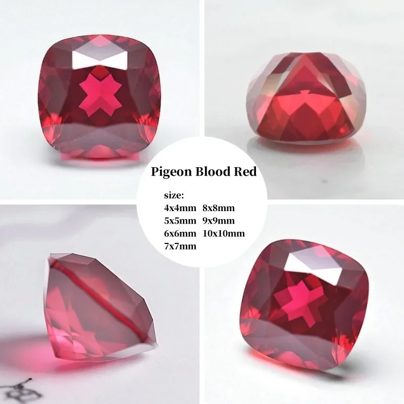 Laborgezüchteter Saphir im Kissen-Schliff, rosa Farbe, DIY-Ring, Halskette, Ohrringe, wählbare Hauptmaterialien, Zertifikat – Detail 4