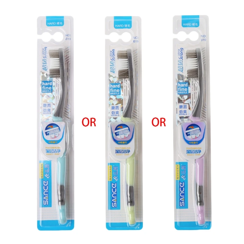 1pc Super hard bristles Tooth brush for Adult Remove Smoke Coffee 40JD