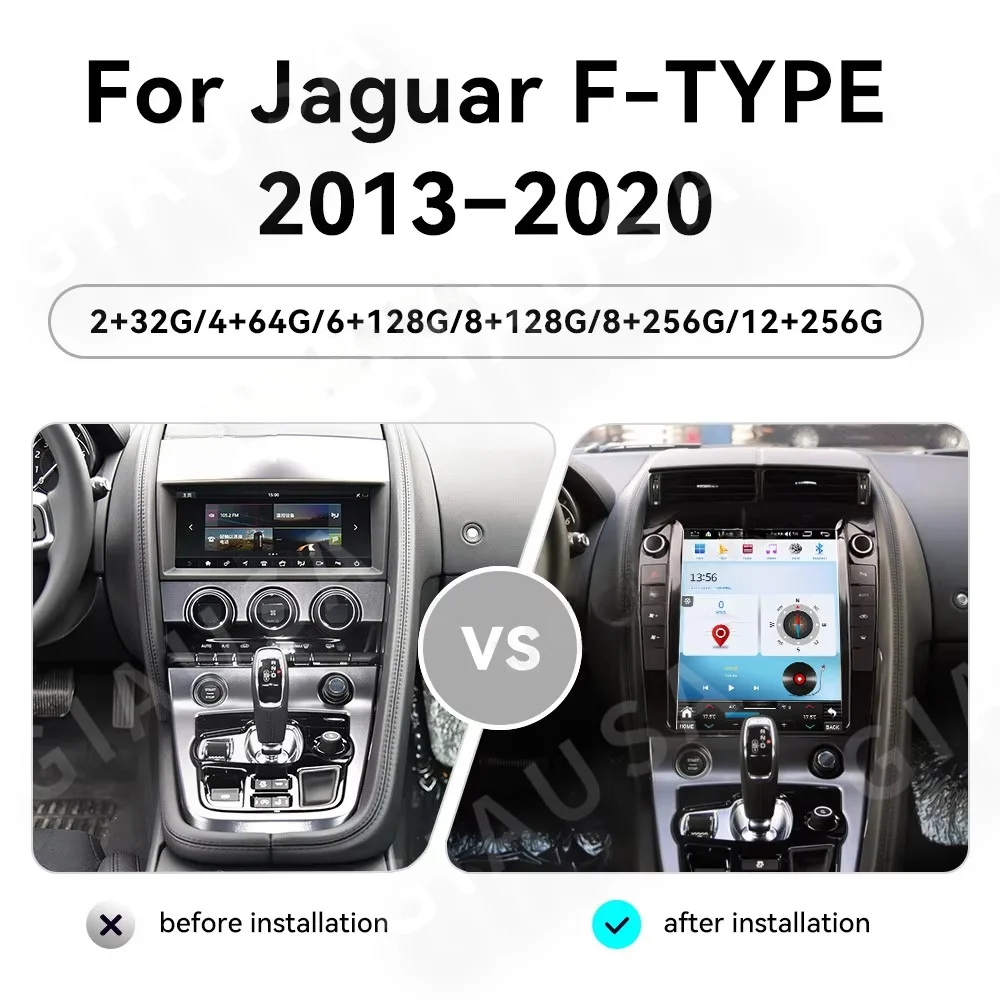 12.1'' Wireless Carplay Android 14 For Jaguar F-TYPE 2013-2020 Automotive Multimedia Player Stereo Car Radio Intelligent Systems - view 4