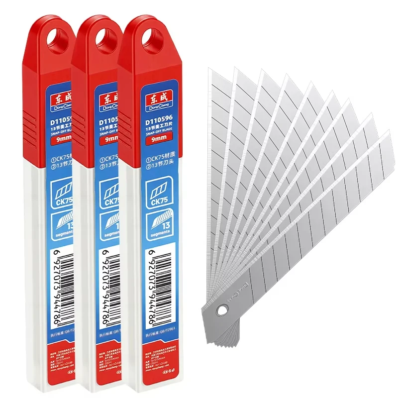 9mm CK75 Steel Utility Knife Blades 60 Degree 0.4mm Thick Snap Off Blades Precision Cutting For Craft Model Making Electronics