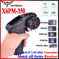 DUMBORC X6PM-350 Remote Control 6CH 2.4G Mini Transmitter P4FMG/P6FG/P6DCG/P10FG Gyro Receiver for RC Car Boat Tank Toy P4FM P6F