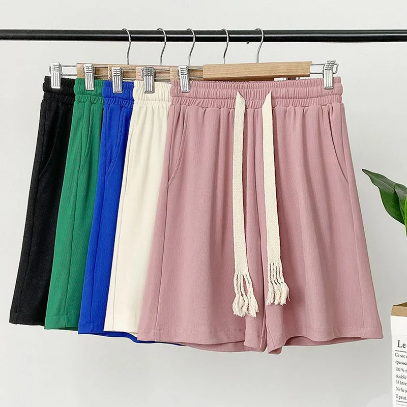 2026 Summer Girls Classic Fashion Baggy Joggers Hot Sale Women Thin Short Pants Lady Korean High Waist Casual Shorts