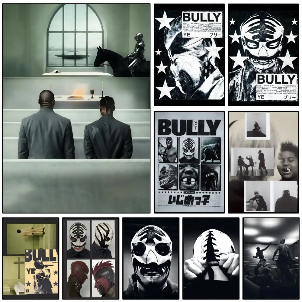Ye Hip Hop Music Album bully Poster HD Self-Adhesive Wall Decor Home Office Dorm Bedroom & More Ideal Gift Choice