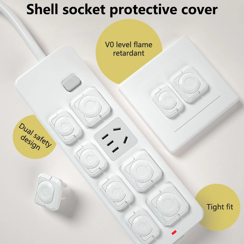 Children Safety Electric Socket Outlet Plug Protection Power Socket Cover Plugs Anti Electric Shock Plugs Protective Cover