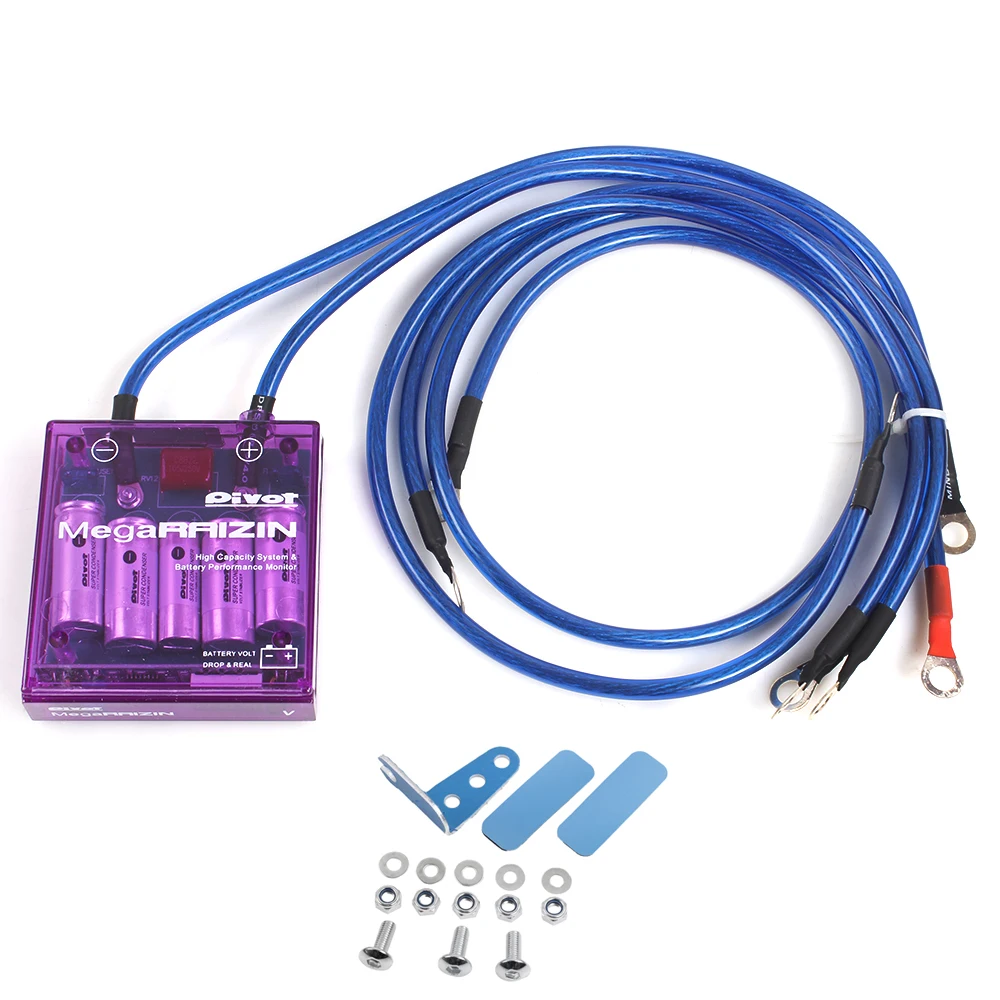 Estabilizador universal de voltios Mega RAIZIN/con 5 cables de tierra y pantalla LED RS-BOV015