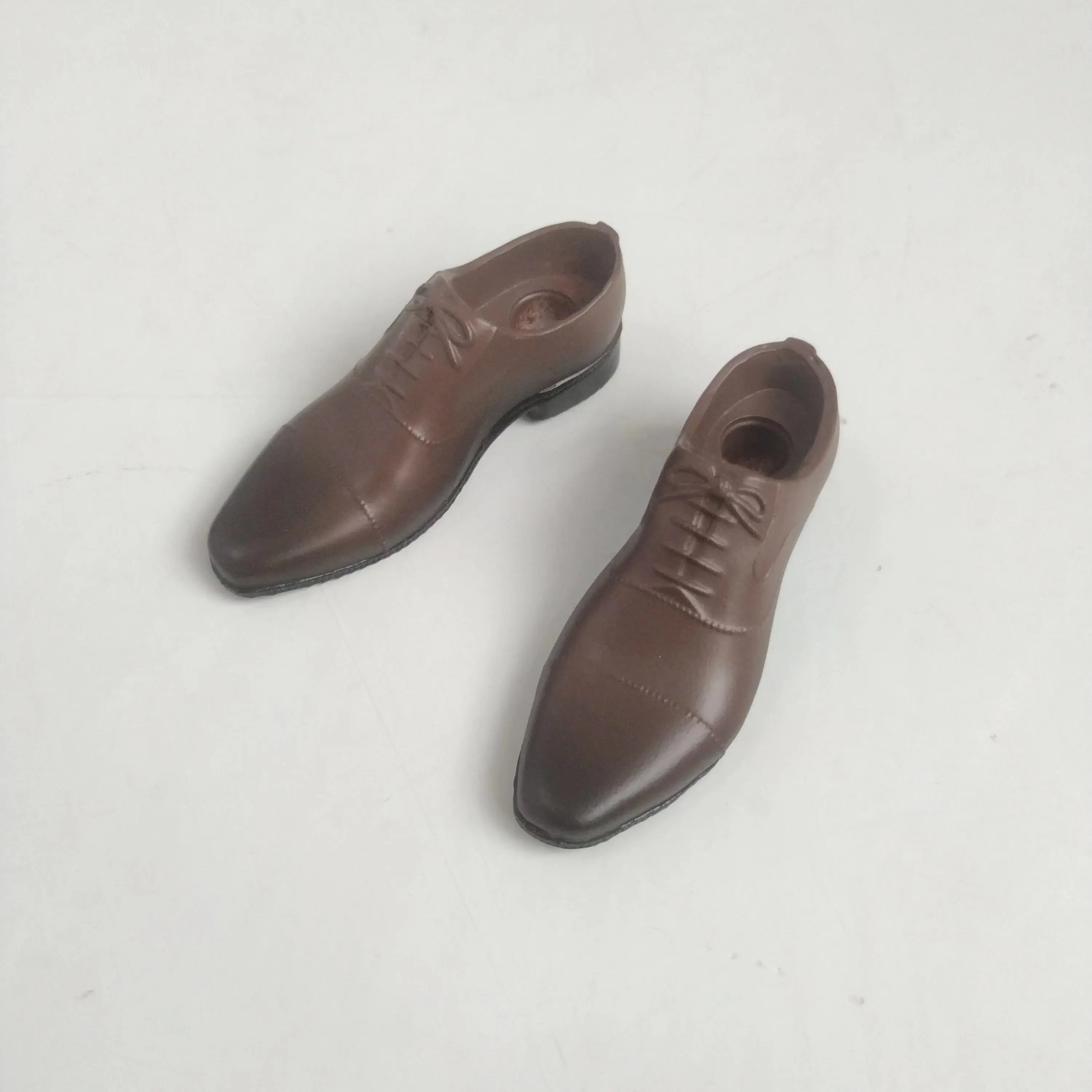 1/6 스케일 남성 남성 갈색 가죽 신발 신사 신발 모델 12 ''액션 피규어 DIY 액세서리