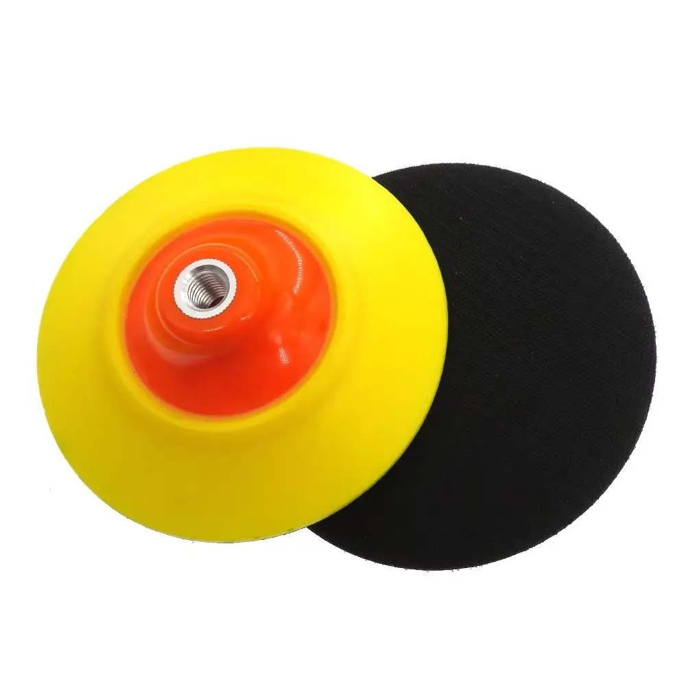 1Pcs 2-7 Inch Universal Backing Plate Plastic And Metal M10 M14 M16 Thread Rotary Backing Pad Hook And Loop Fastener