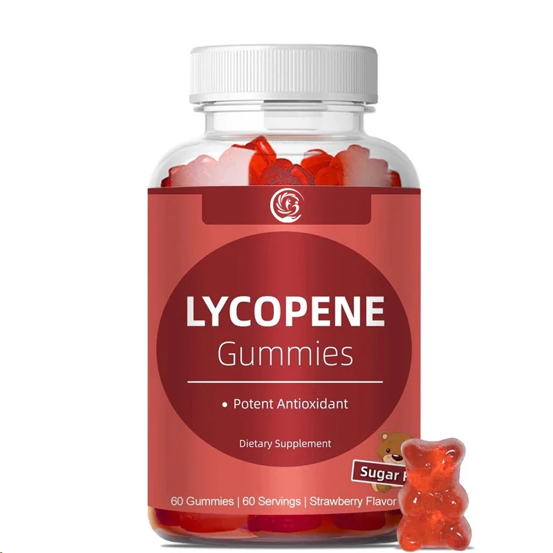 Gomitas de suplemento de licopeno para la salud de la próstata y el corazón, sin gluten, sin OGM, vegetarianas -60 gomas