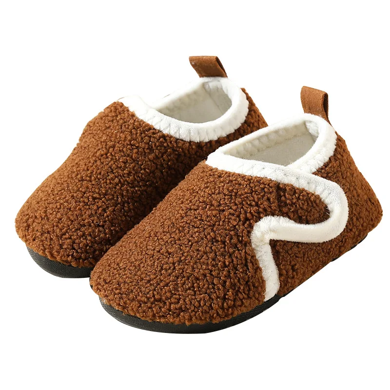 Kinder Jungen Baumwolle Hausschuhe Baby Mädchen Schuhe Non-slip Weiche Sohlen Herbst Winter Kinder Schuhe Dicken Sohlen Frühen Bildung socken