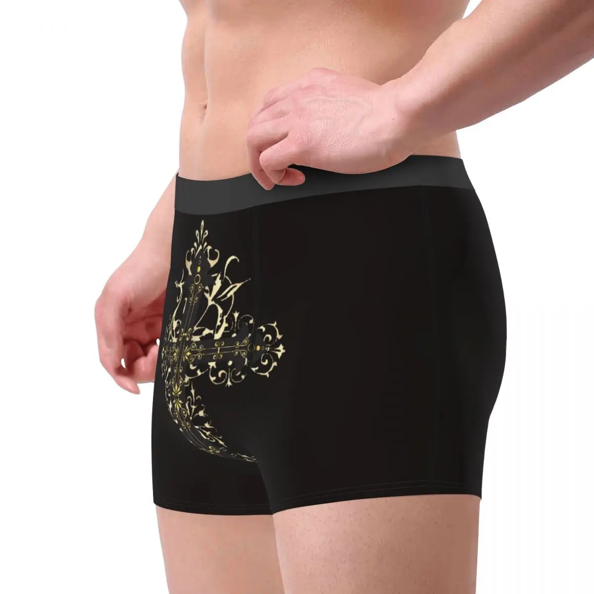 Cuecas Boxer Cruz para Homens, Roupa Interior, Altamente Respirável, Qualidade Superior, Presentes de Aniversário