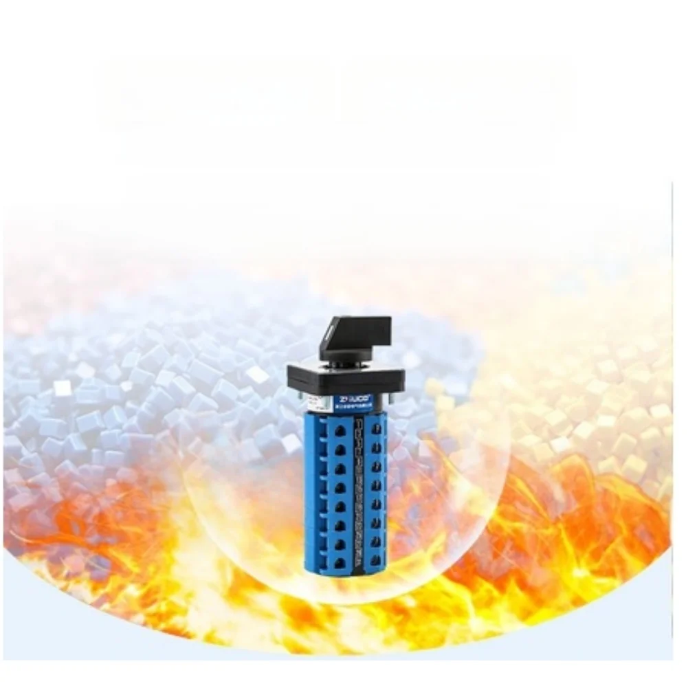 8P Changeover Switch 3-Position 8-Circuit Connection 20A Flame Retardant Housing Copper Silver Alloy Contacts Industrial Control