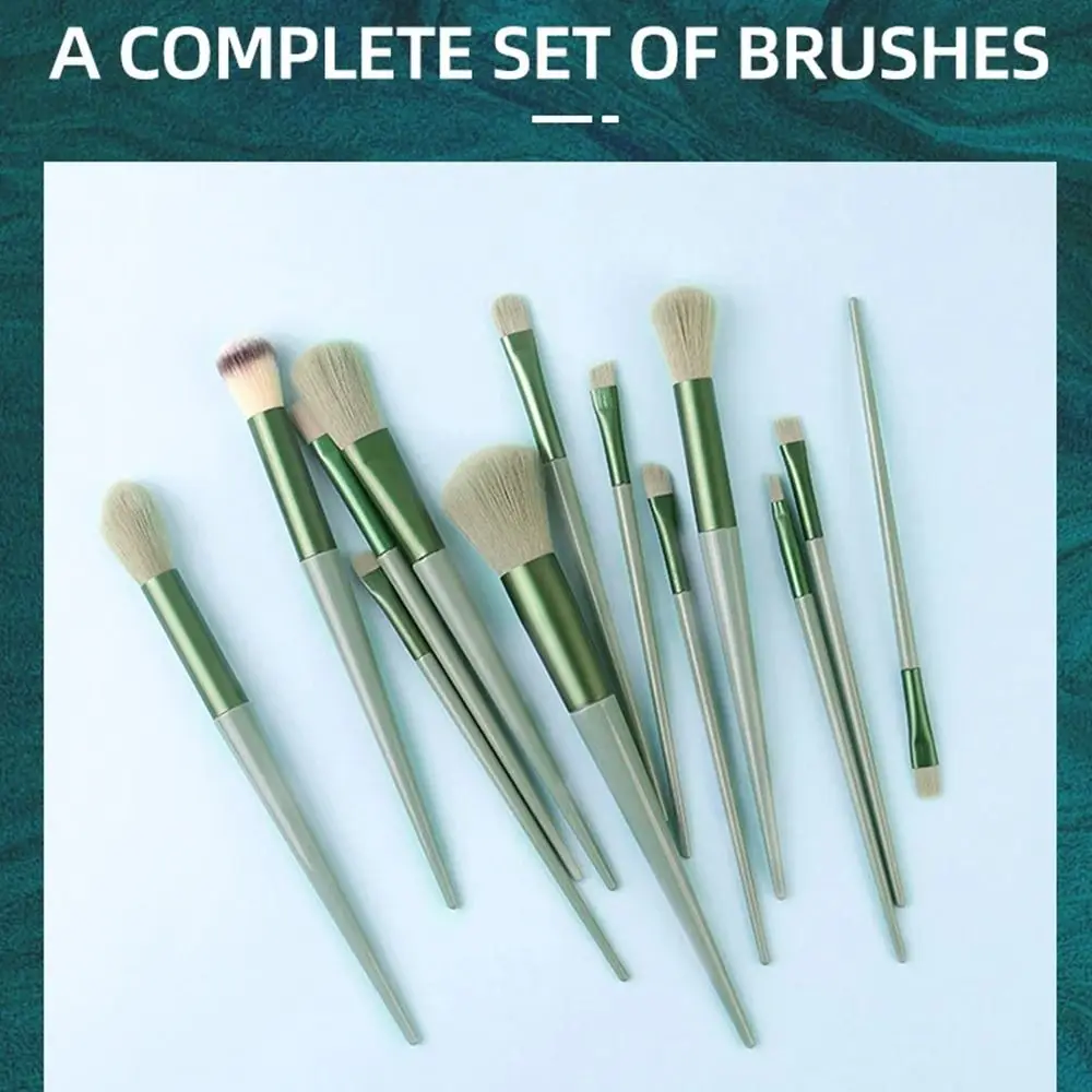Set di pennelli per trucco per capelli morbidi da 13 pezzi, 5 colori, con custodia, strumenti di bellezza per trucco da donna