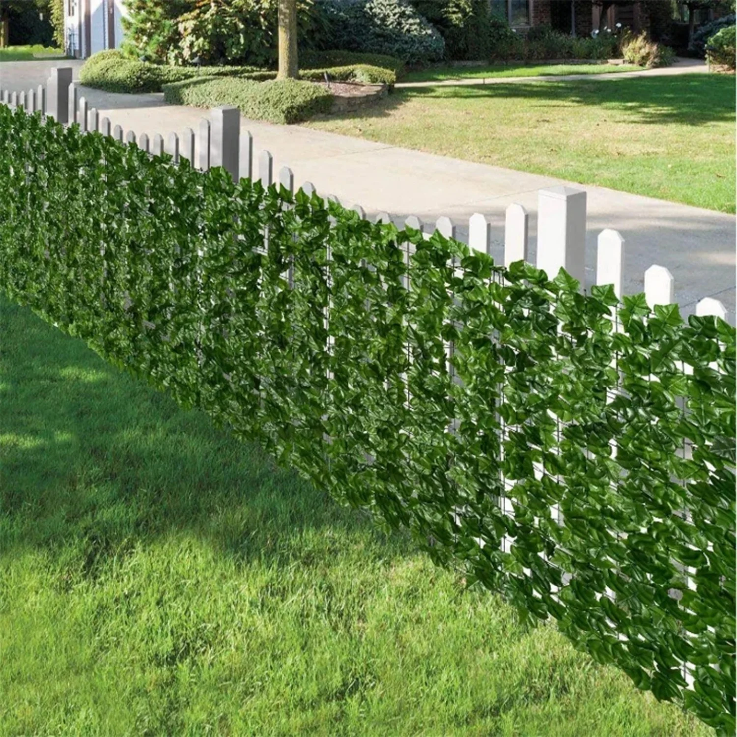 Künstlicher Efeu-Sichtschutzzaun 50x300cm 100x300cm 4 Blattmuster Künstliche Grüne Blatthecke für Garten- und Balkondekoration im Freien – Detail 7