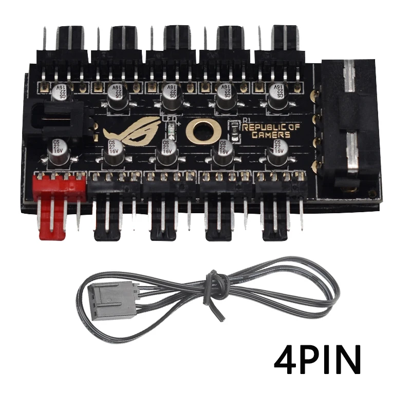 1 do 10 HUB SATA/4PIN PC CPU Cooler Fan HUB PWM Splitter Cooling Fan Hub PWM Controller Adapter