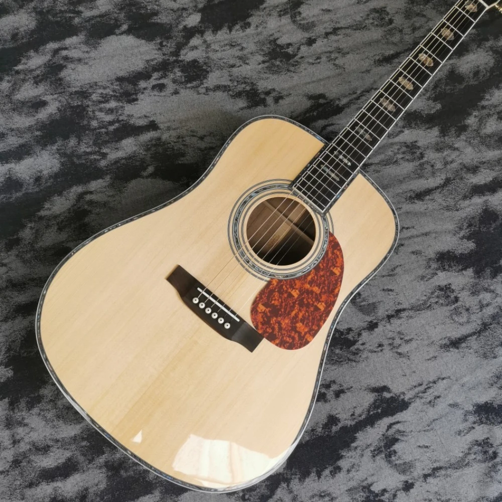 

41-дюймовая акустическая гитара модели D из ели и палисандра с костяным нутом