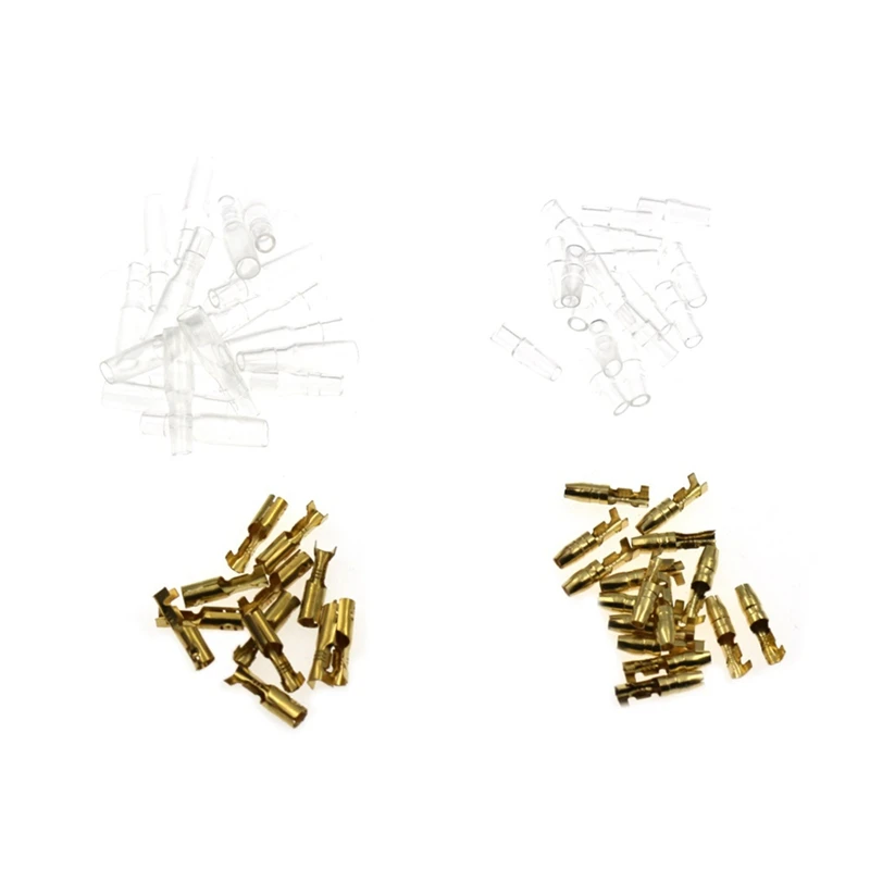 4.0 Automotive Wire Connector Diameter 4Mm Pin Group 50Sets = 200Pcs Female + Male + Shell Cold-Pressed Terminal