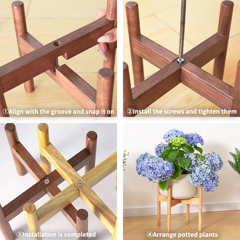 رف زهور من الخشب الصلب، حامل نبات عتيق، ديكور حديقة الشرفة، رف عرض خشبي للأواني الداخلية والخارجية