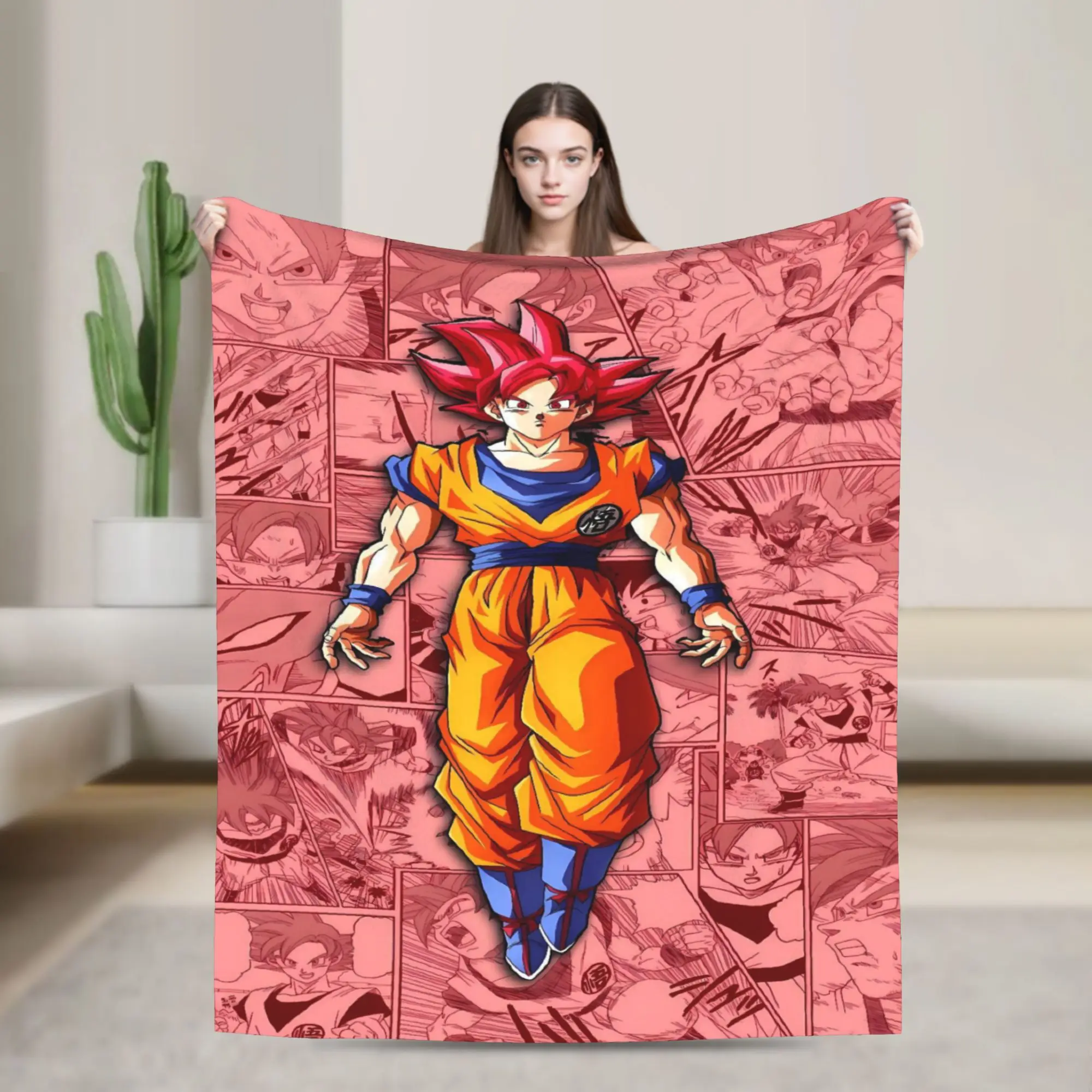 Classic Group D-Dragon B-Ball Anime Blankets Warm Plush Throw Blanket For Girls Boys Couch Chair Flannel Bedspread Bed Cover