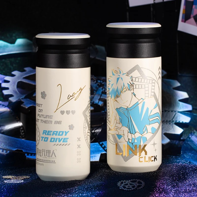 Link Click Anime Thermos bottle Cup Stainless Steel Cheng Xiaoshi Lu Guang Qiao Ling Action Figure Gift