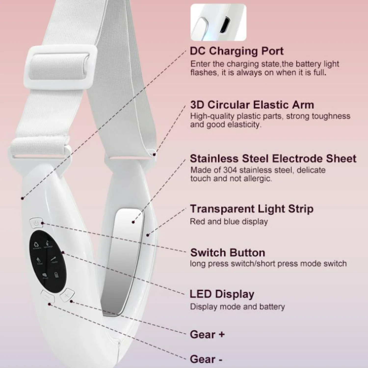 Smart Constant Temperature V-type Facial Massager Beauty Appliance for Spring - Enhanced Facial Beauty Instrument with Vibrating
