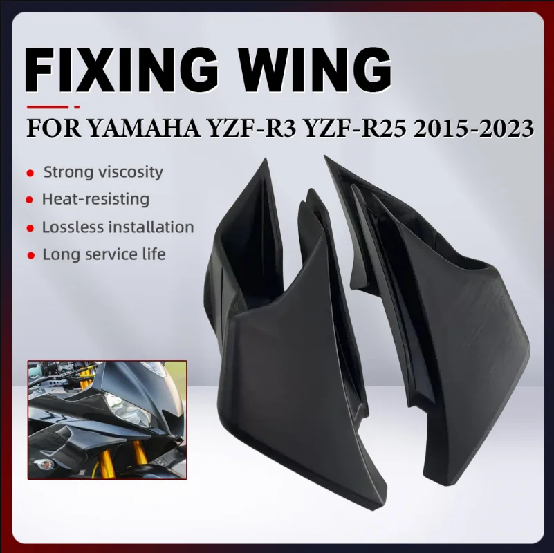 

Motorcycle Fixed Wing Spoiler For Yamaha YZF-R3 YZF-R25 YZFR3 YZFR25 YZF R25 2015-2023 ABS Aerodynamic Wing Side Winglet