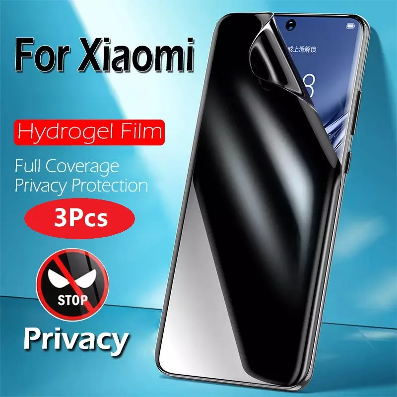 3Pcs Anti Spy Privacy Hydrogel Film For Xiaomi 11 Lite Mi 10 CC9 Pro For Redmi Note 11 10 Pro Max 9 8 7 Screen Protector