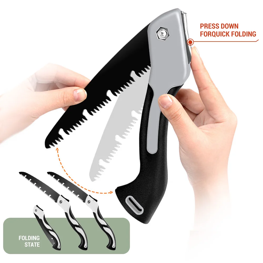 AIRAJ Folding Saw Woodworking Folding hacksaw Multifunction Cutting Wood Sharp Camping Garden Prunch Saw Tree Chopper Knife Hand view 6