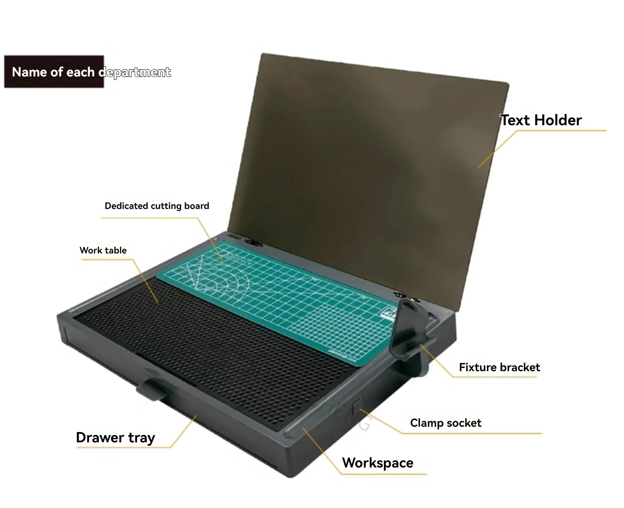 PMKJ018 Model-Making Workbench Unit (Features LED light, magnifier, cutting/grinding, and dust extraction functions)