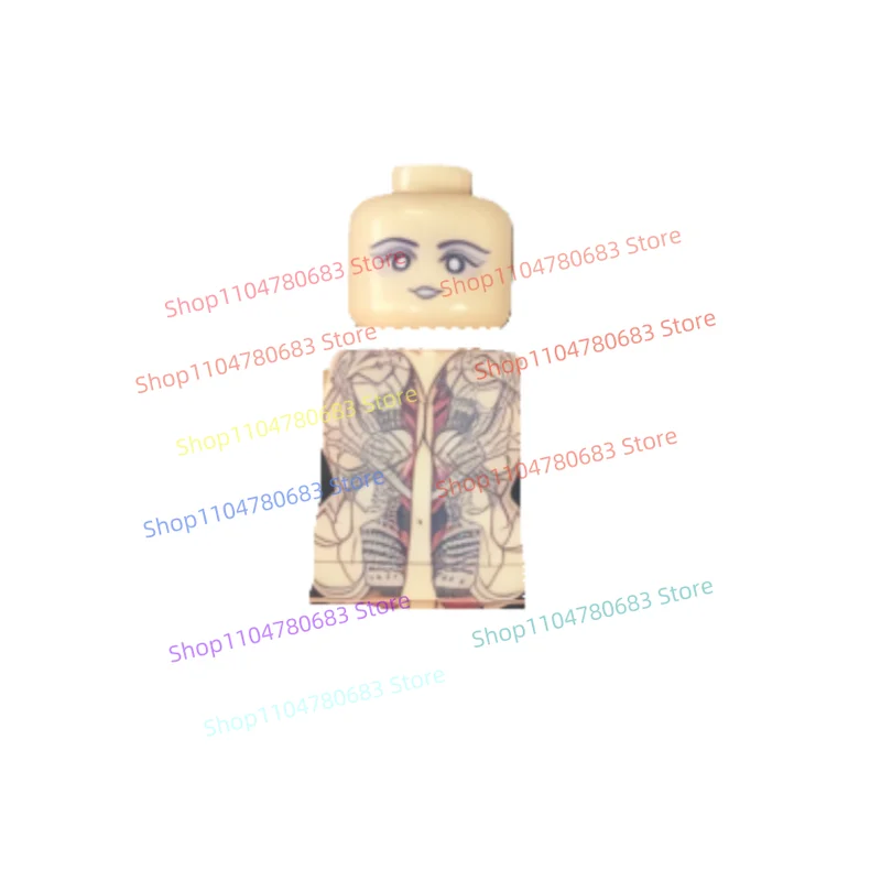 MOC Bouwstenen Kawaii Meisje Lange Speer Krijger Mini Figuur Assemblage Model Display Anime Cartoon Desktop Decor Speelgoed Cadeau