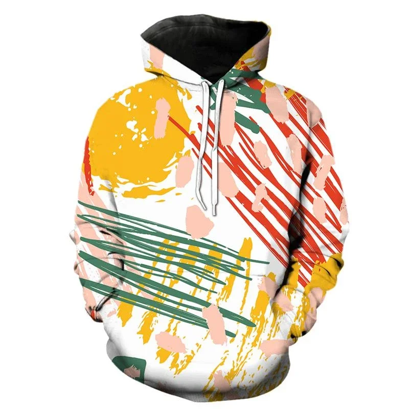 Boys and Girls Hoodies Abstract Graffiti 3D printed sweatshirt hooded sweatshirt 2024 Fashion Spring and Autumn men hooded jumpe