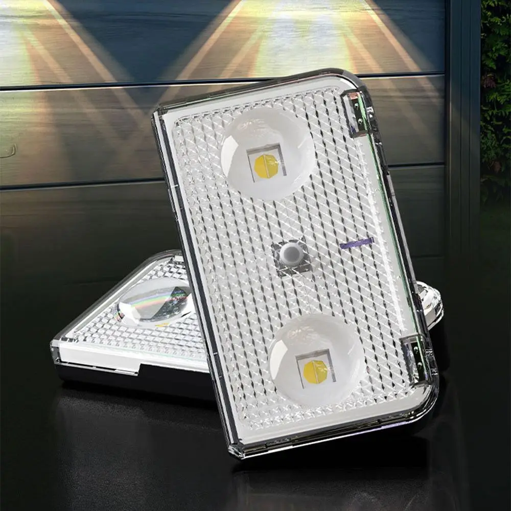 Waterproof Solar Deck Lights 3/9 Mode Warm White Solar Fence Lamp Durable LED Light Solar Wall Lights Garden Decor