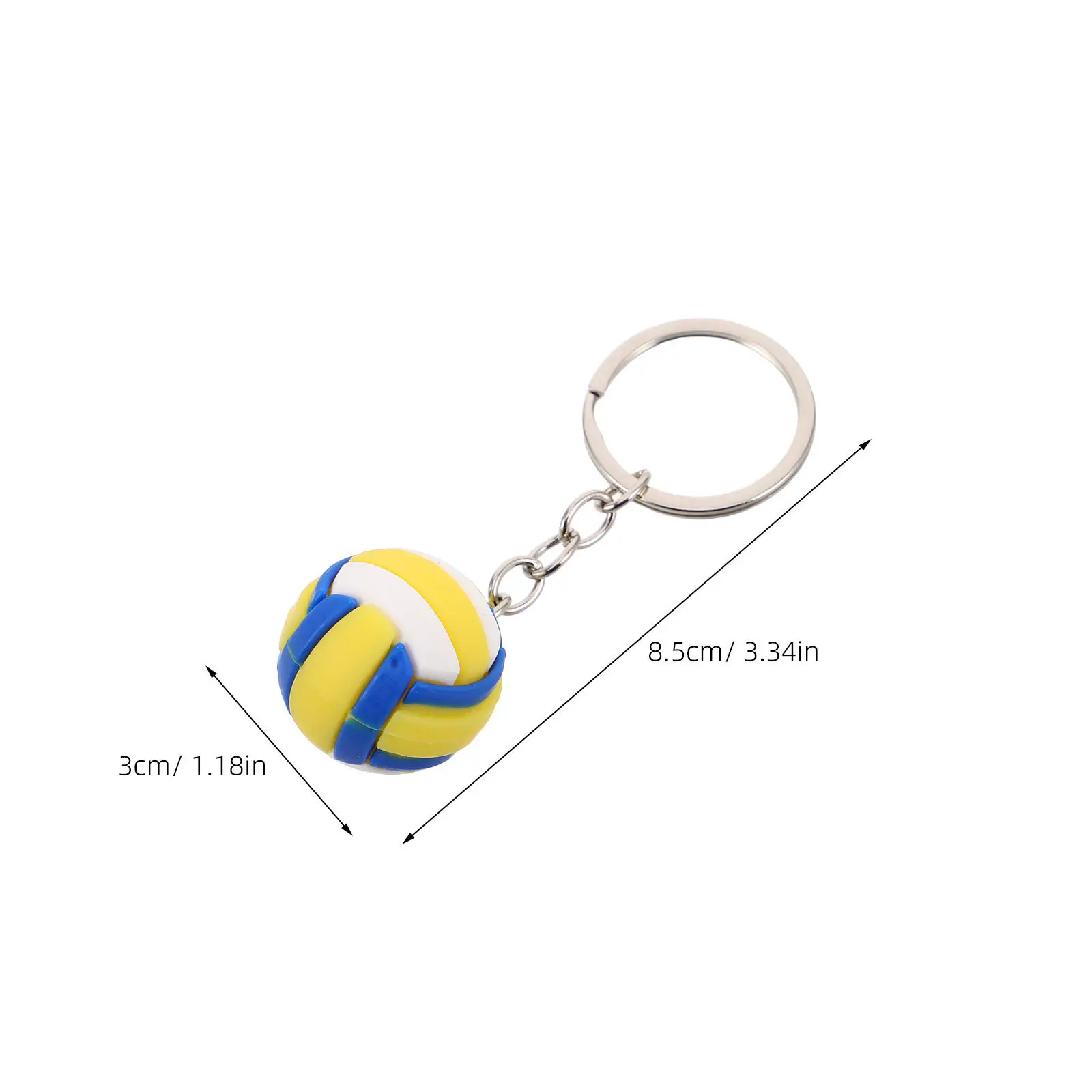 15Pcs Volleyball Keychain Sporty Accessories for Fans School Sports Reward Party Favors Backpack Pendant Decoration