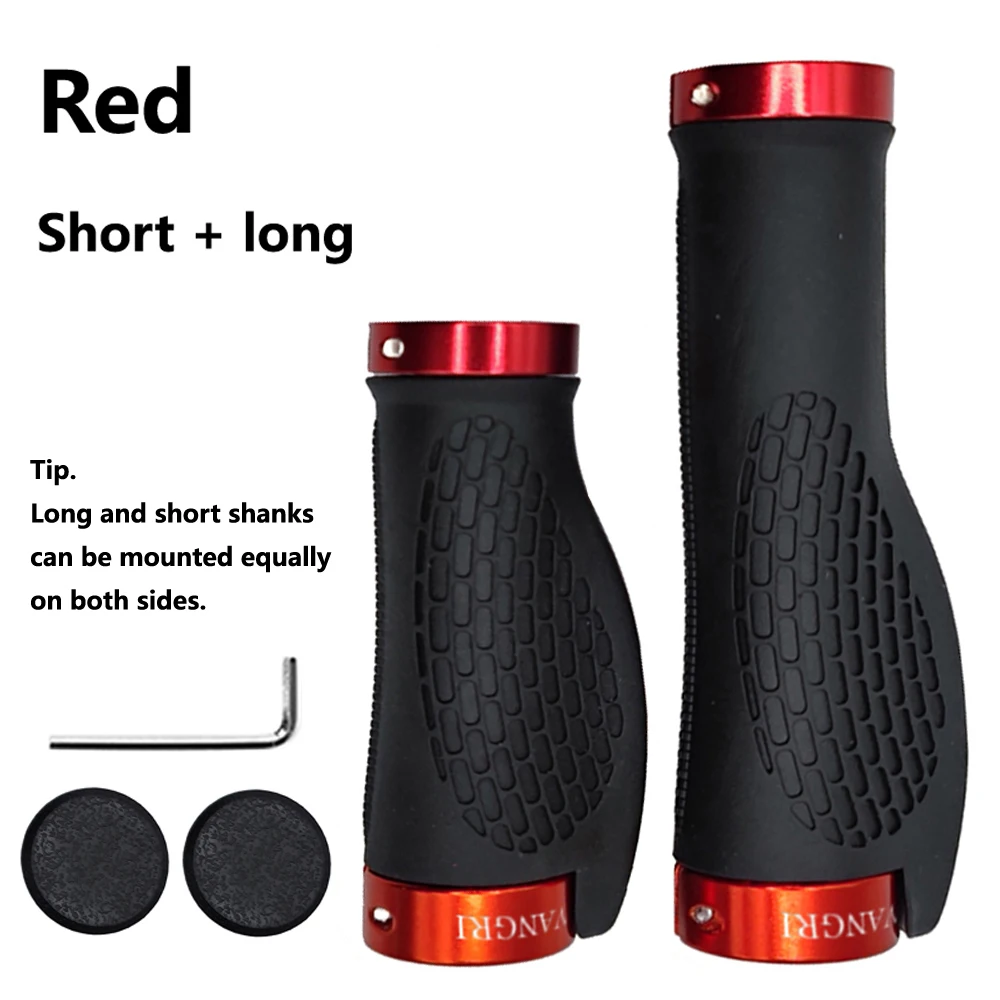AliExpress 1 Pair Bicycle Handlebar Grips Anti-skid MTB Mountain Bike Grips Rubber Ergonomic Handlebar Cover Lock On Bike Accessories