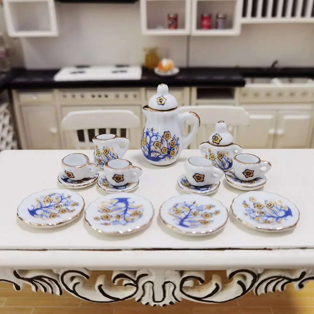 Mesa superior mini casa de boneca acessórios cerâmica 6 estilos china xícara de chá bolso conjunto de chá para 1/6 boneca bjd/1,5 "boneca/boneca blythe