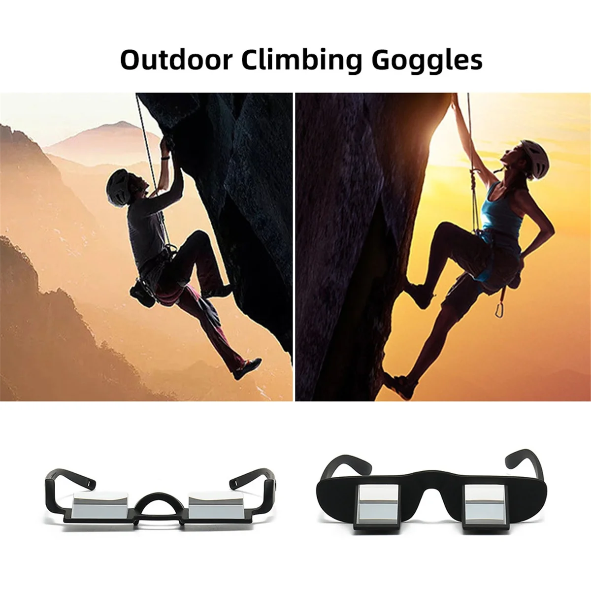 N21R Rock Climbing Clear Prism Glasses Eyeglasses Hight Transparent Comfortable Optical Refractive Light Weight Belay Style:A