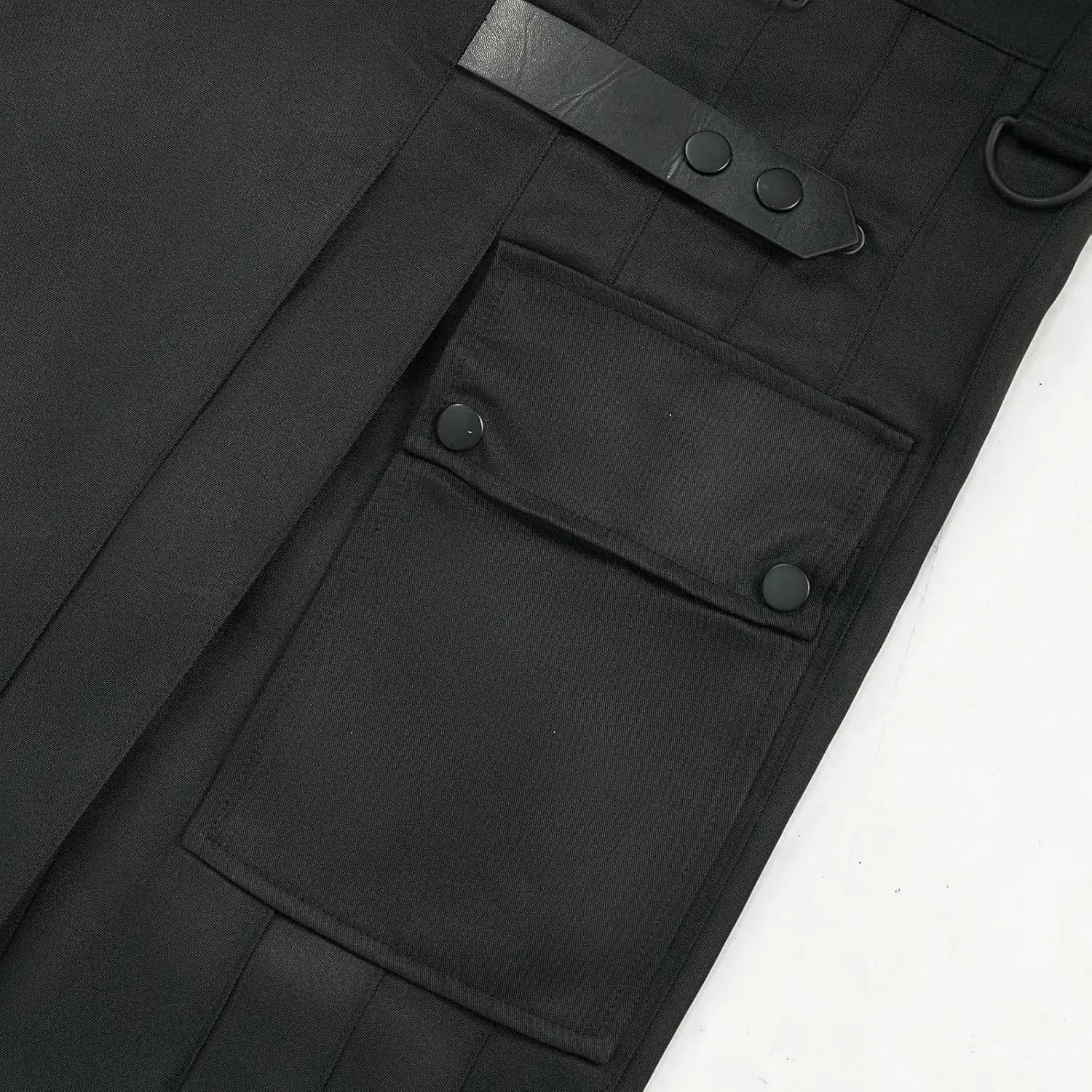 Mens Utility Kilt Pin Scottish Tartan Apparel Black & Irish Hybrid Royal Stewart Pockets Kilts