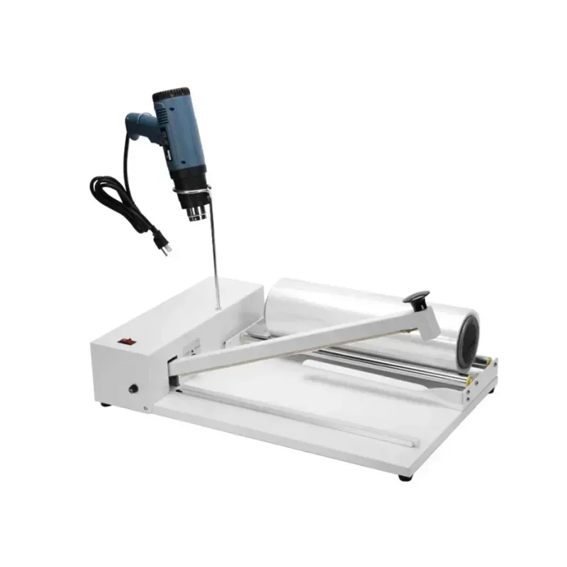 ماكينة الانكماش الكهربائية 220 فولت ضغط يدوي Pof فيلم الانكماش الحراري ماكينة ختم الكتب التجارية الصغيرة ماكينة تغليف ماك