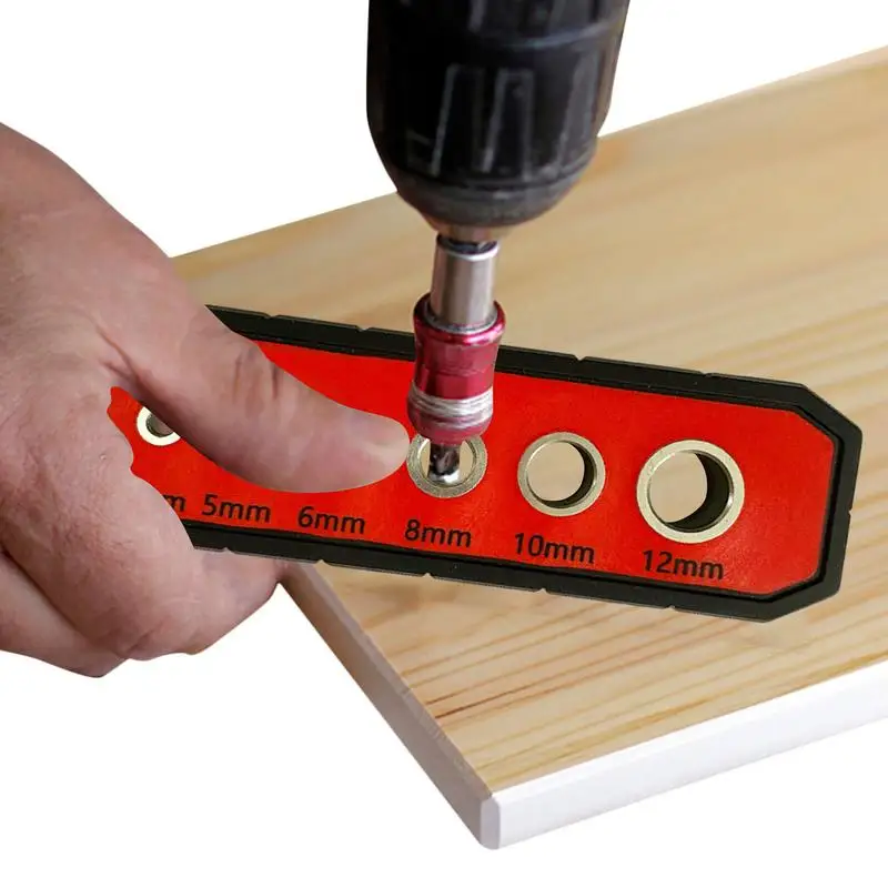 Drill Hole Locator 6-hole Woodworking Hole Punch Locator Wooden Furniture Punch Locator Drill Guide For Carpentry Work Helper