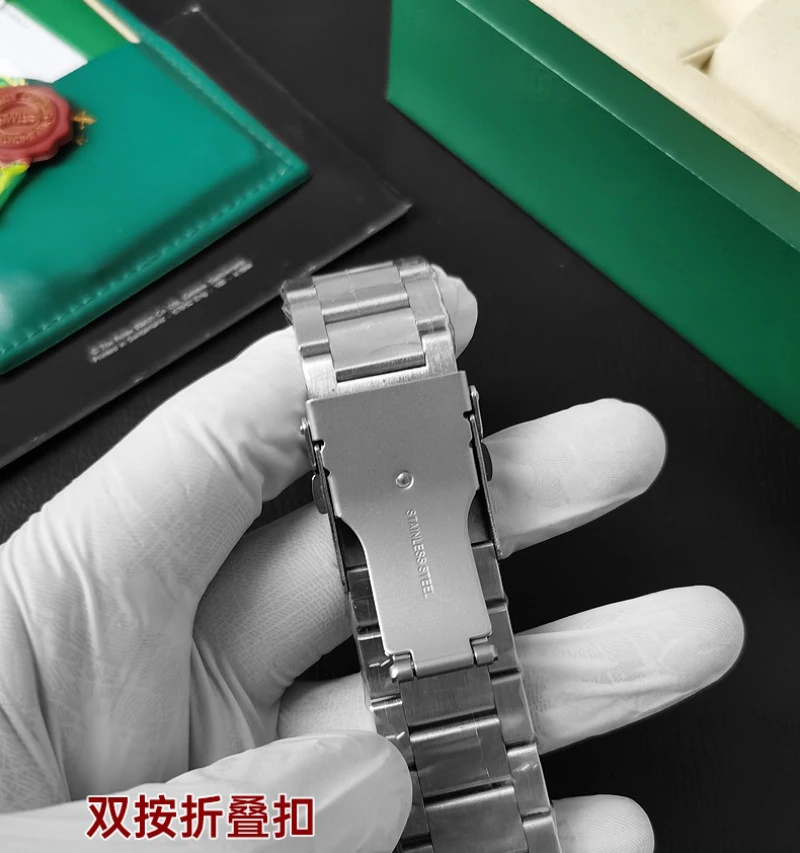 FUYIJIA Custom T-iss-ot T115 Original Watchbands 22MM Dual Concave Interface Steel Strip Stainless Steel Folding Buckle Bracelet