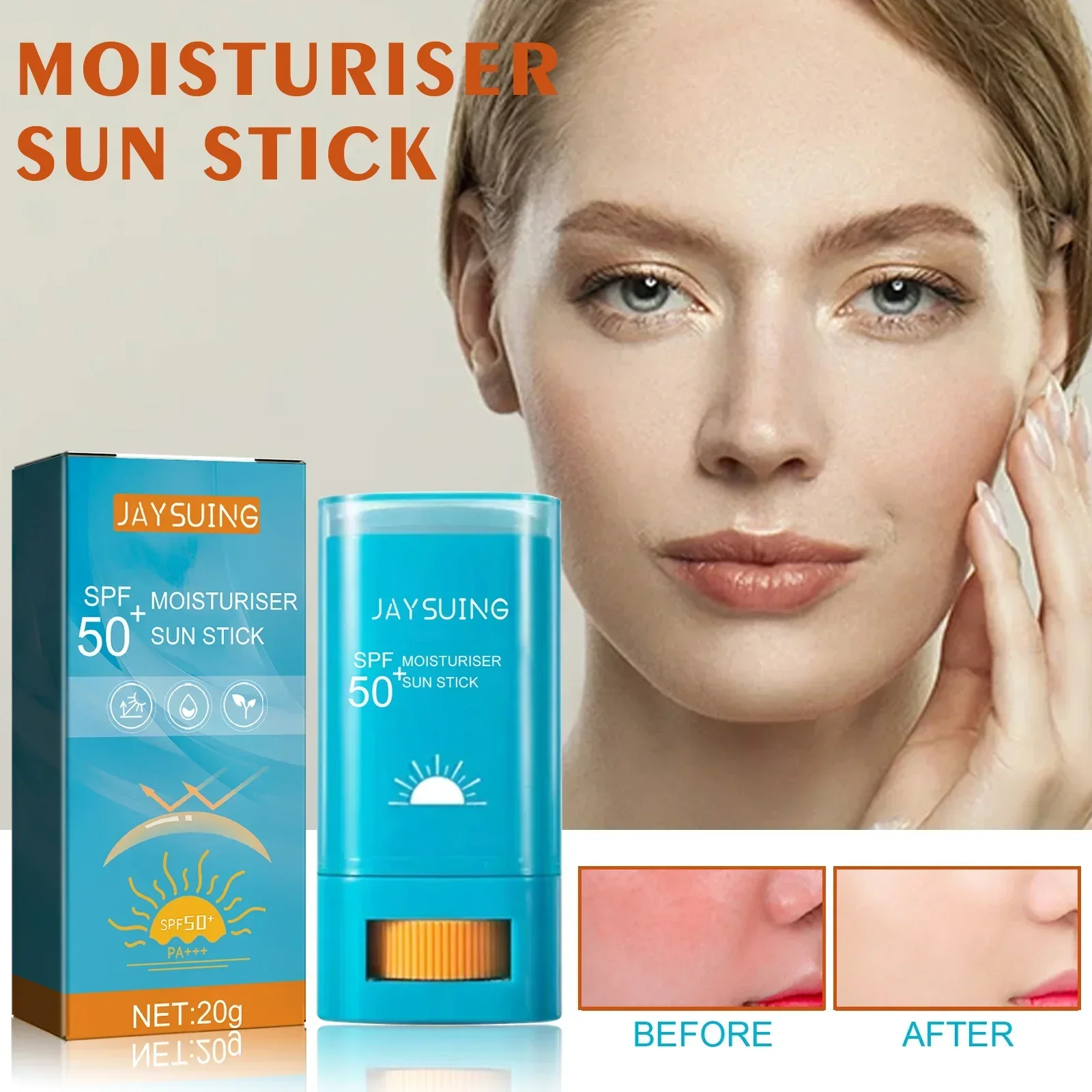 Moisturizing Sunscreen Rod Isolation Protection Waterproof Sweat Proof UV Resistant Sunscreen Refreshing And Non Sticky