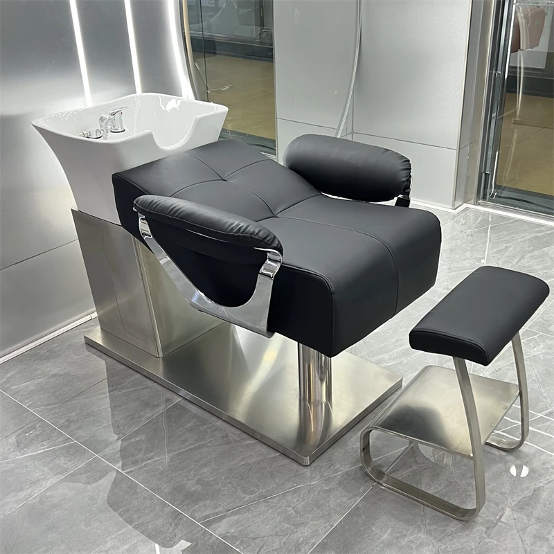 

Therapy Head Shampoo Chair Wooden Lighting Fumigation Hair Salon Equipment Chair Chaise Coiffure Salon Shampoo Chair Furniture