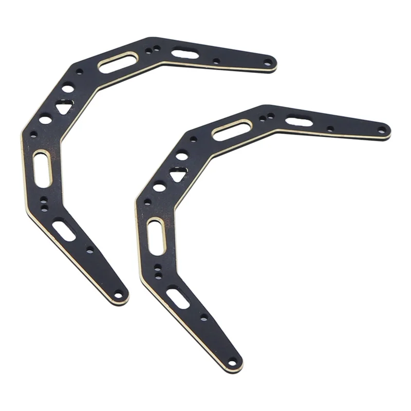 B78B-2Pcs Brass Chassis Side Plates Foraxial AX24 1/24 RC Crawler Car Upgrade Parts Accessories
